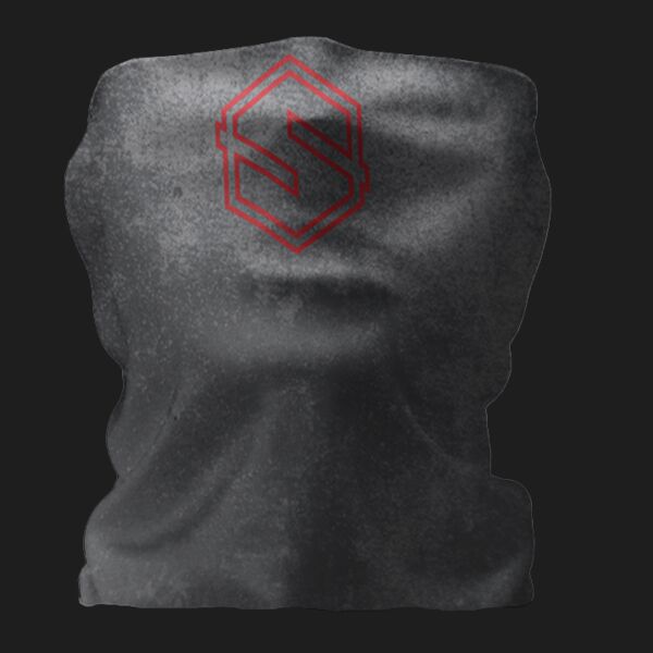 Single Layer Standard Neck Gaiter - Style 3 - Dark Gray/Red Thumbnail