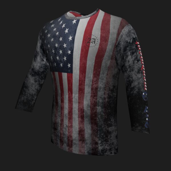 Performance Long Sleeve Shirt - 2A-USFC-Red, White and Blue Thumbnail