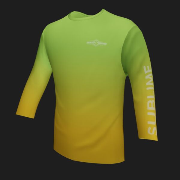 Performance Long Sleeve Shirt - Faded - Lime/Gold Thumbnail