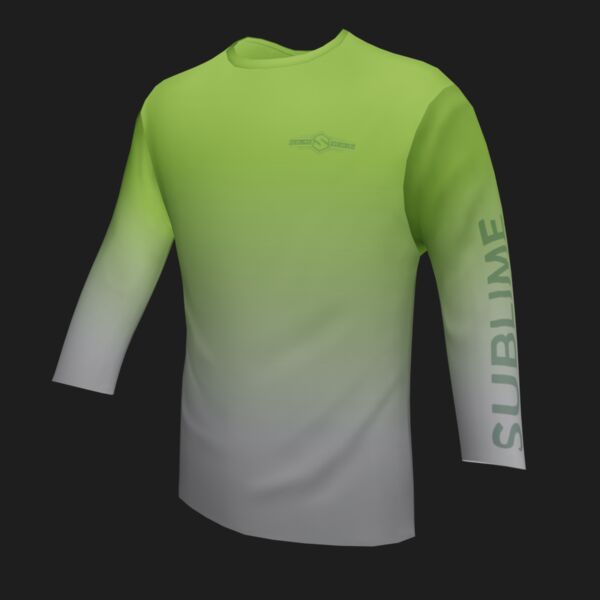 Performance Long Sleeve Shirt - Faded - Lime/Gray Thumbnail