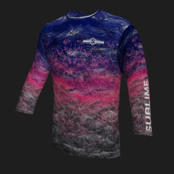 Performance Long Sleeve Shirt - Colored Scales - Purple/Pink/Gray Thumbnail