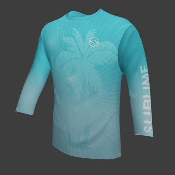 Performance Long Sleeve Shirt - Tropical - Coastal Blue/Columbia Thumbnail
